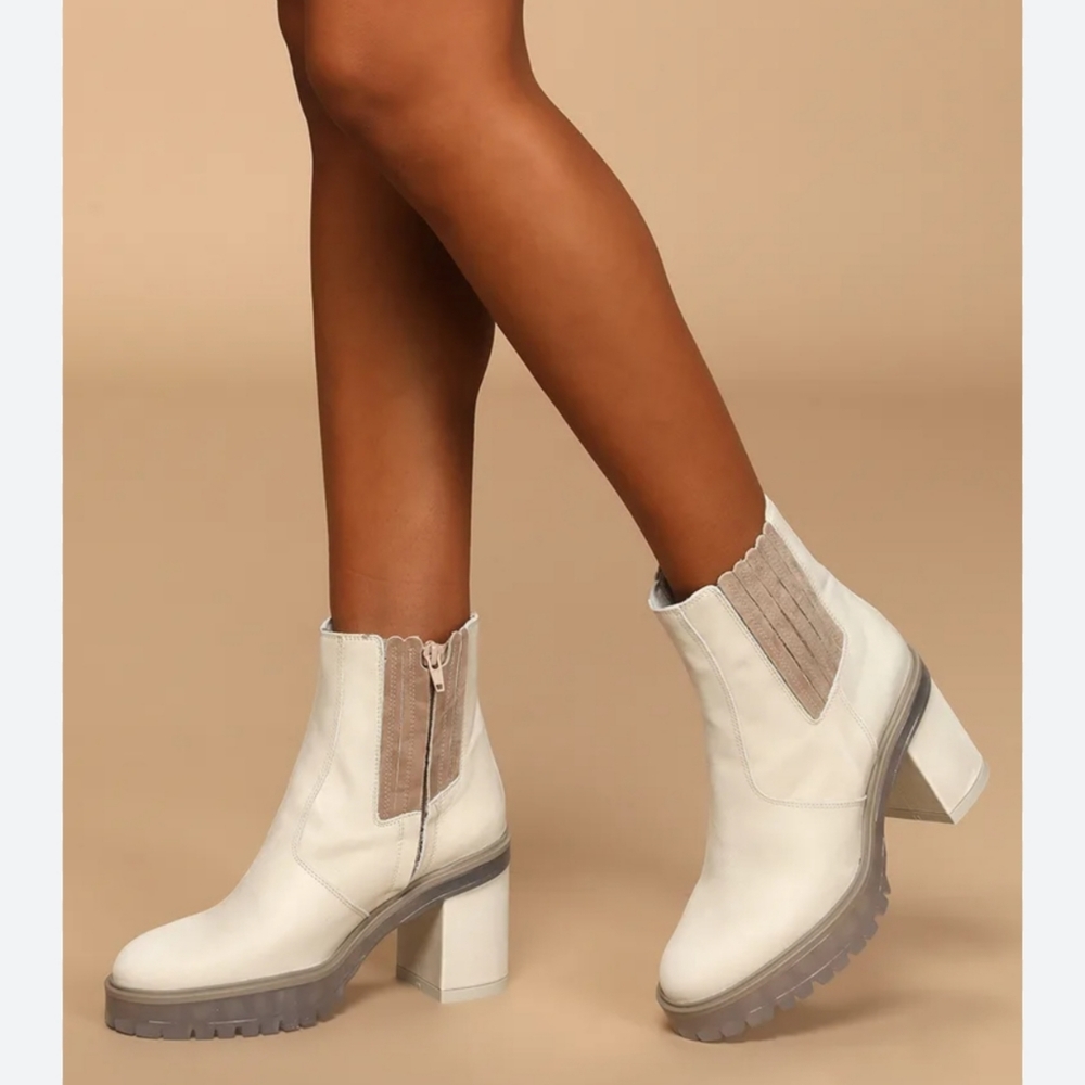 Free People James Ice Leather Chelsea Boots